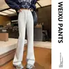 Calça Flare Outono/Inverno 2026 Nova Slim Fit Alongadora de Pernas Justa Versátil para Trabalho Casual Estilo Coreano Calça Feminina