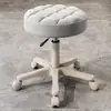 Taburete de Belleza, Taburete Giratorio Ajustable para Salón de Belleza, Taburete de Peluquería, Taburete Redondo para Barbería, Silla Redonda para Maquillaje en Casa