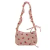 Linda Bolsa de Axila de Fresa para Mujer 2026 Nueva Casual Moderna Pequeña Cuadrada de Pana Personalizada para Viajero Bolso de Hombro