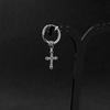Aretes de Acero de Titanio Fundido Vintage Patrón Gran Muralla Aretes de Cruz Aretes Diablo Punk Aretes Ins Clip para Oreja