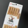 Caixa blister 10 pares de hashis de bambu doméstico sem nó cor natural hashis de bambu barraca de rua rio lago hashis de bambu carbonizado atacado