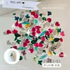 Joyería para Uñas Especial con Fondo Plano Mezclada con Color Champagne Versátil Colorida Gotas de Agua Marquise Rombo Decoración para Uñas Diamante al por Mayor