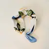 Colar de lenço de seda com pérolas e fecho magnético para mulheres, corrente fina para clavícula de verão, lenço pequeno retrô francês, lenço decorativo para o pescoço