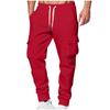 Pantalones Deportivos de Entrenamiento para Hombre de Otoño e Invierno Europeos y Americanos con Bolsillos Grandes Pantalones Cargo Pantalones de Deporte y Fitness para Hombre