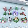 Broche Muñeco de Nieve Reno Calcetín Navideño Papá Noel Árbol de Navidad Insignia de Aleación Accesorios para Ropa Bolsas Edición Limitada Navideña