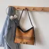 Bolso tote versátil, gran capacidad, bolso de hombro, casual, para el trabajo, estilo nuevo, gamuza, con diseño de letras, para mujer, 2026, para ir al trabajo