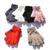 Guantes de terciopelo cálidos de invierno para niños de 5 a 11 años, guantes de lana de terciopelo medio para escribir, directos de fábrica