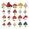 20 Estilos de Casa de Hongo con Goteo de Aceite Colgantes de Aleación de Acción de Gracias Charms para Pulsera de Collar DIY Accesorios para Llaveros