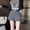 Shorts de Lã Feminino 2026 Novo Outono e Inverno Cintura Alta Fashionable de Lã Mais Vendido Casual Linha A Wide-Leg Boot Shorts