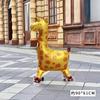 Novo desenho animado animal andando balão de filme de alumínio sobre rodas brinquedos infantis decoração de aniversário barraca