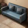Sofá de tela de lujo ligero, adecuado para apartamentos pequeños y salas de estar, tela tecnológica fácil de limpiar, disponible en opciones de dos y tres plazas, diseño simple y compacto