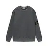 Moletom com Capuz Unissex Cross-Border Ston Stone Outono e Inverno Cor Sólida Manga Ilha Estilo Patch de Logotipo Jaqueta Moletom com Zíper Tendência