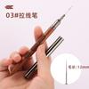 Set de Pluma de Dibujo de Líneas de Arte de Uñas Ultrafina de Madera de Sándalo Morado para Salones de Uñas, Pluma Especial para Dibujo de Líneas de Pintura Construcción Francesa