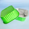 Taza de Papel de Lata 300ml Taza de Pudín de Papel de Aluminio Caja de Pastel de Papel de Aluminio Caja Cuadrada de Papel de Lata Caja de Papel para Hornear Molde para Hornear con Tapa