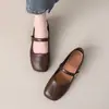 Zapatos de Salón Individuales de Punta Cuadrada Retro Bajos para Mujer 2026 Nuevo Estilo de Otoño con Falda Estilo de Noche Suaves y Delicados de Suela Plana Zapatos Mary Jane