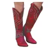 Ebay2026 Botas Longas Femininas Outono Inverno Salto Bloco Salto Médio 40-43 Tamanho Grande Botas Femininas Cano Alto com Rebites botas