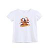 Camiseta para Niñas 2026 Nuevo Estilo Top Infantil Dibujo Sirena Estampado Letra Manga Corta Cumpleaños Ropa Infantil Al Por Mayor
