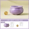 Queimador de incenso e porta-incenso de cerâmica roxo lilás feito de fábrica para uso doméstico, base e suporte de incenso de estilo chinês para interior de alta qualidade