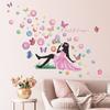 Nova LD96016 fresco borboleta flor bolha menina quarto de cabeceira casa parede decoração adesivo de parede autoadesivo