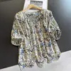 Camiseta de Seda 2026 com Novo Estilo Chinês e Design Rejuvenescedor, Blusa Top Fina Atacado N4DQ6193