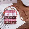 Moda Popular Famosa en Internet Peluche Arcoíris Puntos Lindos Bolso Pequeño Rosa Bolso de Hombro Cruzado Bolso Portátil de Almacenamiento para Compras