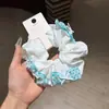 Scrunchie de cetim com laço de rede poá, acessório de cabelo versátil multi-colorido, para meninas, atmosfera suave