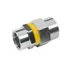 Conector de Tubería Corrugada de Gas Todo Cobre Dn15 Adaptador de Rosca Hilo de 4 Puntos para Manguera de Caldera Montada en Pared Calentador de Agua