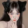 Orejas de Gato de Peluche Artificiales Estilo Japonés Lindas Pasador de Cosplay Pinza Popular para el Cabello Animal Negro