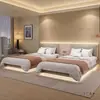 Mobiliario de Hotel Habitación Estándar Juego Completo Habitación Individual Cama Especial de Hotel B&B Simple Moderno Habitación de Huéspedes Cama Doble de Hotel
