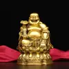 Estatuas de Buda Maitreya de Latón Estatuas de Buda Maitreya de Latón Yuanbao Ruyi Buda Sentado Loto Buda Sonriente Artesanías Adornos de Buda Maitreya
