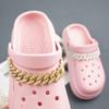 Novos sapatos de caverna decoração diy acrílico strass sapatos acessórios conjunto sapato fivela acessórios removível quadrado diamante corrente