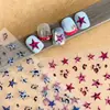 Yitu Padrão Anta Estampa Leopardo Estrela de Cinco Pontas Adesivos para Unhas Garota Popular Desejo Puro Doce Cool Celebridade da Internet Adesivos Decorativos Yt5823