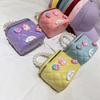 Bolsa de Gelatina de Dibujos Animados Linda para Niños Monedero de Silicona para Niña Bolso Cruzado Mini Bolso de Mano de Perlas para Niña