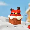 Novidades de Natal: Bonecos de Neve Miniatura Adoráveis e Divertidos em Resina para o Natal Decorações de Micro-Paisagem de Cena de Neve