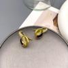Pendientes de gancho geométricos con incrustaciones de cristal para commuters de moda coreana, pendientes de personalidad y temperamento, diseño nicho, pendientes sencillos