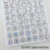 Decoraciones para Uñas con Mini Cubos de Azúcar Brillantes y Pedrería, Cristales de Pedrería de Ángulo Recto Coloridos, Pedrería para Uñas Portátil Hecha a Mano