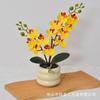 Planta de Phalaenopsis Artificial em Vaso Flor Falsa Mini Orquídea Decoração de Casa Adereços para Fotografia Ornamentos de Flores Artificiais para Mesa Bonsai