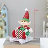 Venta Caliente Transfronteriza Muñeco Duende Navideño Coche de Trineo Postura Sentada Retráctil Decoración Navideña Pequeños Adornos