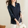 Camisa Falsa de Dos Piezas de Manga Larga Tops de Mujer 2023 Nuevo Holgado Casual Ajustado Versátil Chic Estilo Occidental Hermosa Camisa Pequeña