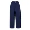 Calças Cargo Largas Cáqui para Mulheres, Novas Calças Retas Soltas de Cintura Alta para Outono e Inverno, Jeans Versátil da Moda para Meninas