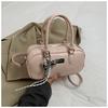 Bolsa Boston Feminina de Textura de Alto Padrão Coreana Coleção Primavera 2025 Bolsa de Ombro Satchel Elegante Versátil para o Dia a Dia Bolsa Transversal