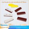 Fornecimento transfronteiriço 30*90mm pequeno quadrado flocado vermelho lixa madeira polida manual faça você mesmo lixa seca terno