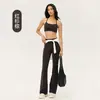 Traje deportivo de alta gama Double 6 Lycra para mujer, elegante y adelgazante conjunto de yoga, set de fitness Pilates