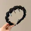 Diadema de Nuevo Estilo 2026 con Diseño de Corona Alta, Elegante Pasador de Perlas Artificiales, Diadema de Lujo Ligero Inspirada en Chanel para Uso Diario con Dientes