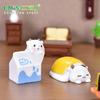 Vaca de dibujos animados micro paisaje diy bonsái decoración suculenta animal lindo resina dona caja de leche sopa redonda vaca