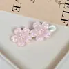 Pasador de Flor de Cerezo Transparente Hielo Brillante Fino Super Hada Dulce Pasador de Flor Pinza Ondulada Flequillo Pinza Lateral Tocado Accesorios para el Cabello para Mujeres