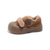 Zapatos Nuevos de Invierno 2026 para Niños Estilo Coreano de Lana de Cordero Zapatos de Algodón para Niñas con Forro Adicional para Calor, Zapatos Peludos de Punta Cerrada Anti-Pateaduras