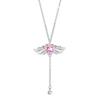 Asas de Anjo Colar de Prata Esterlina 925 moda feminina versátil amor corrente clavícula ins puxar asas pingente móvel