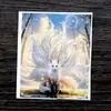 Pintura Thangka Dorada Semi-Pintada a Mano al por Mayor Núcleo Zorro Hada Zorro de Nueve Colas Changming Vida Pasada y Vida Presente Lienzo Thangka Se Puede Personalizar