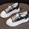 Tenis Blancos de Piel Genuina para Mujer 2026 Primavera y Otoño Tendencia Estilo Coreano Estilo Estudiante Versátiles Plataforma que Aumenta la Altura Casual Deportivos para Mujer